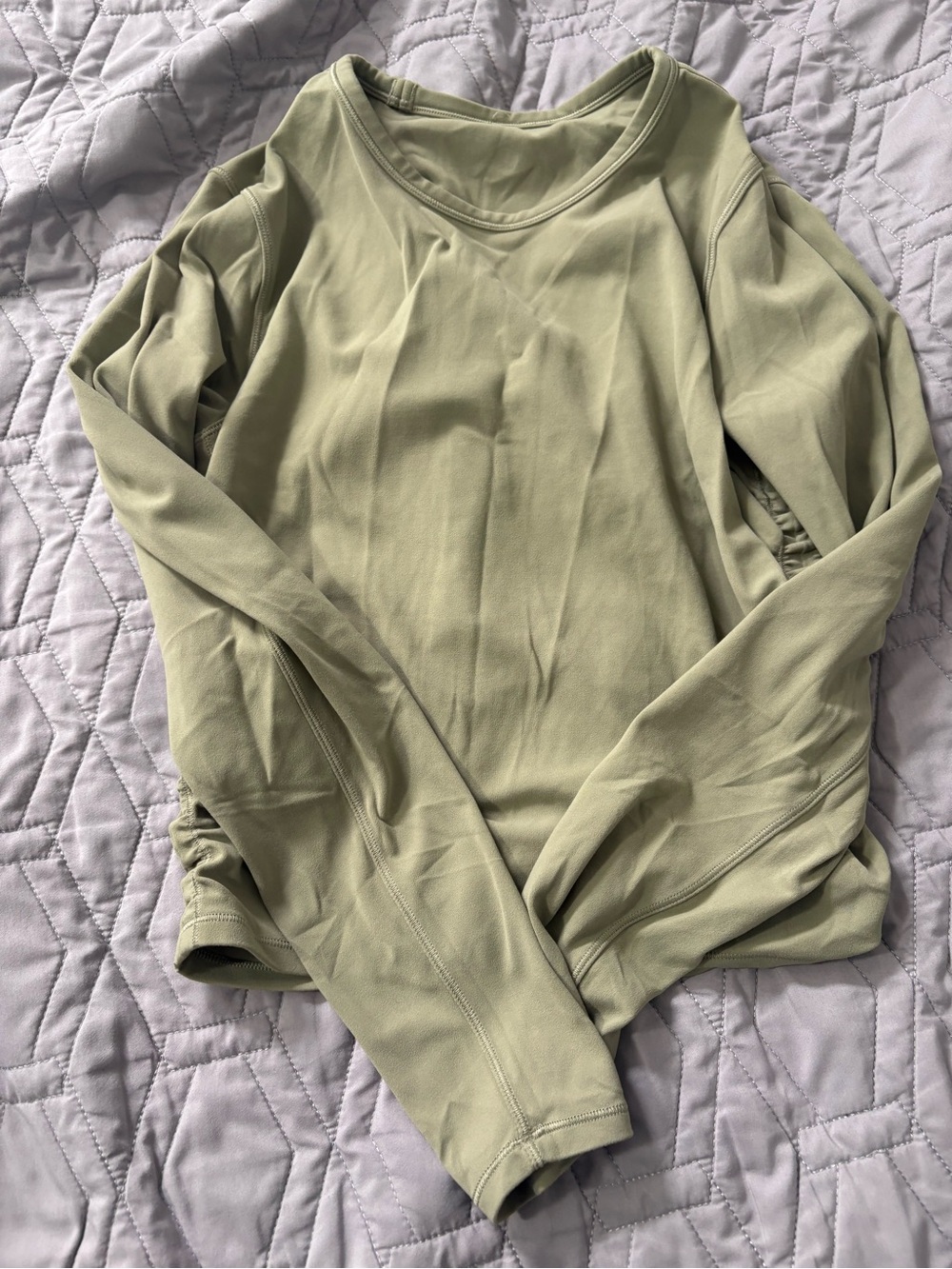 lululemon athletica Light Olive Long Sleeve Crew